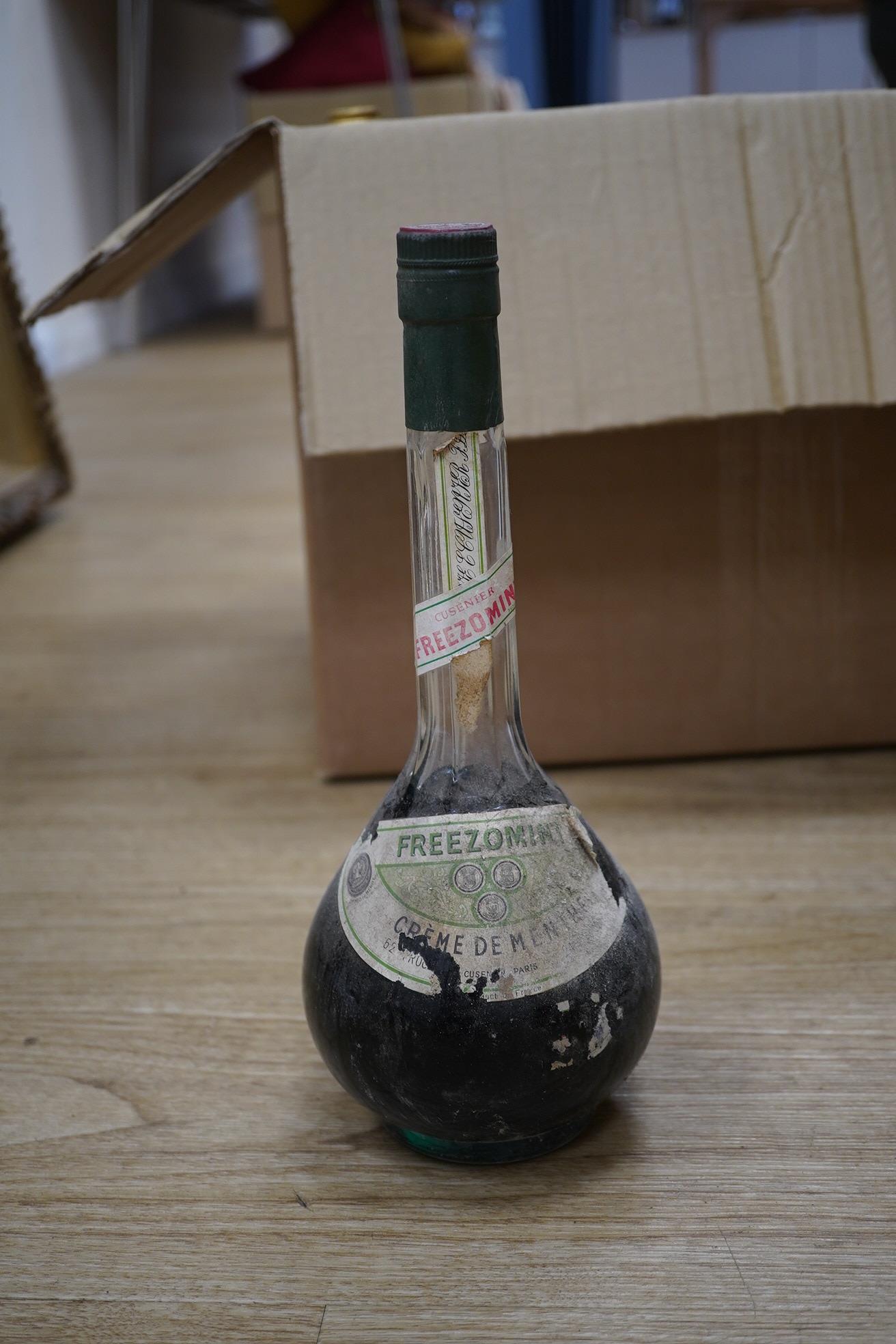 Seventeen bottles of various liqueurs including, Drambuie, Crème de Menthe etc. Condition - storage unknown